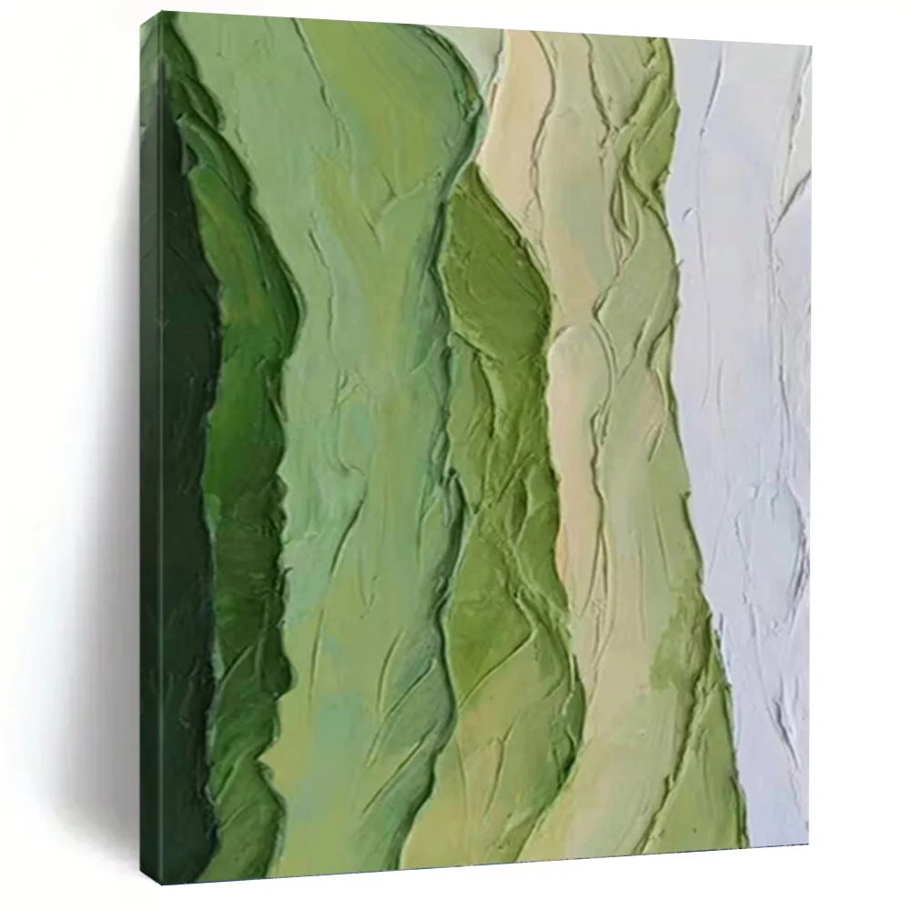 Nature_Green_Textured_Abstract_Canvas_Wall_Art_CRN6M wall art